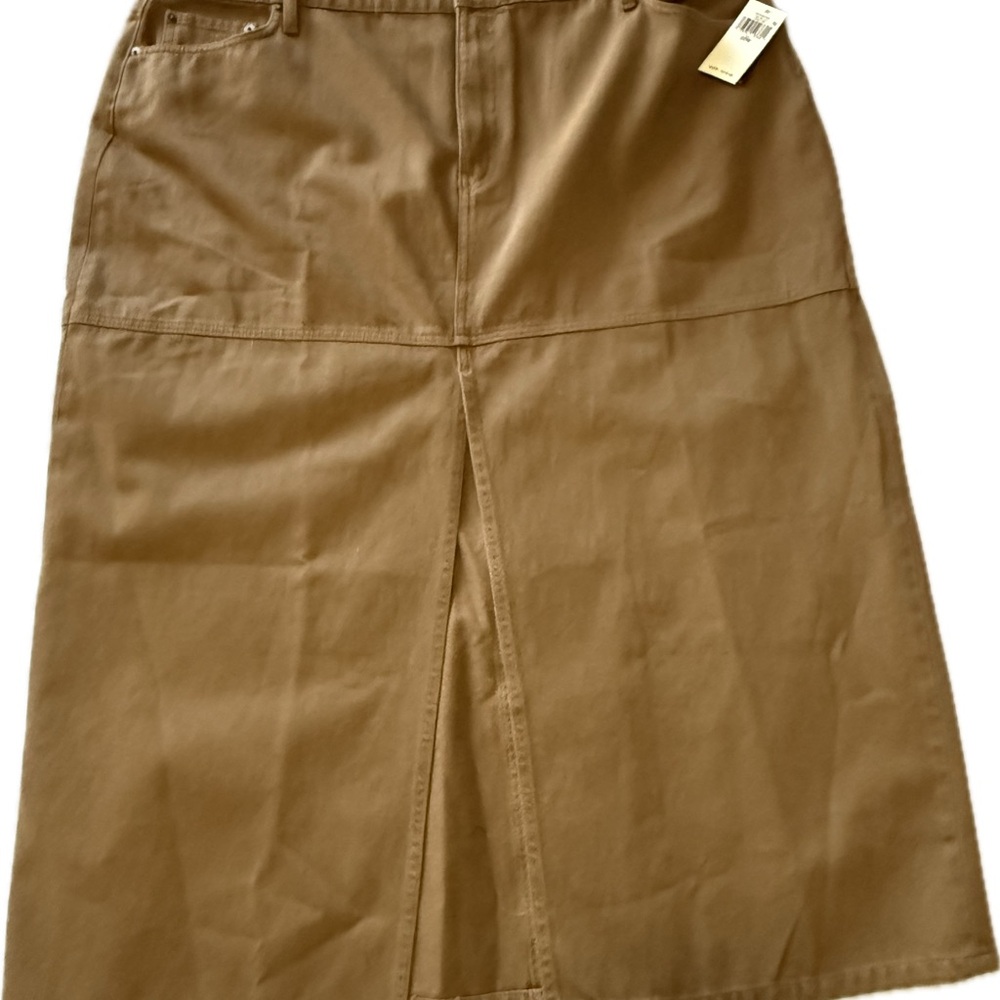 Ralph Lauren Tan Midi Skirt